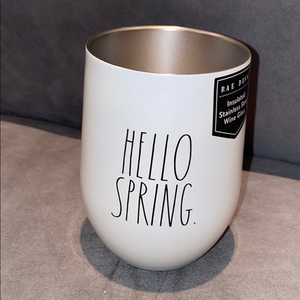 Rae Dunn HELLO SPRING‎ Double-Walled Wine Cup
